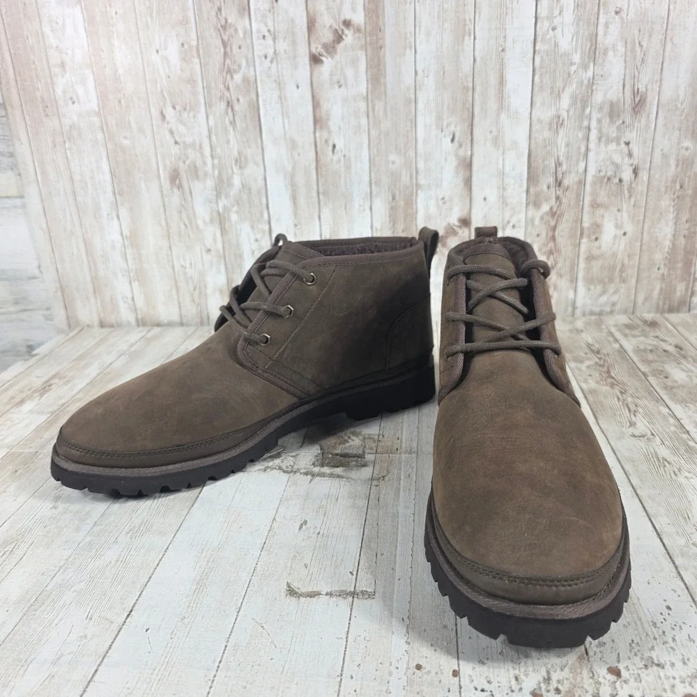 UGG Biltmore Chukka Stout Brown Waterproof Leather Mens Boots 1106670‎ Size 12